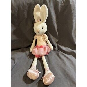 Jellycat Lila Ballerina Bunny Rabbit Plush Pink Ballet Tutu Dress Satin
